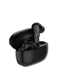 Led 彩色畫面顯示觸控無線耳機,運動跑步耳塞 - 黑色 - 查看 3