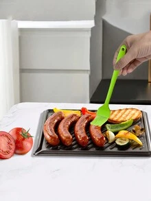 1入組有大有小刷頭的矽膠油刷,適用於廚房烹飪、烘焙工具,燒烤 - 綠色 - 查看 5