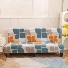 1pc Elastic Sofa Bed Cover Without Armrests, Folding Sofa Bed Cover, Modern Home Decor, All-Inclusive Sofa Cover, Four Seasons For Living Room - Multicolor - View 1