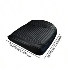 1入通用汽車座椅套,透氣納帕皮革防滑墊汽車座椅墊前座套,車內配件 - 黑色 - 查看 2