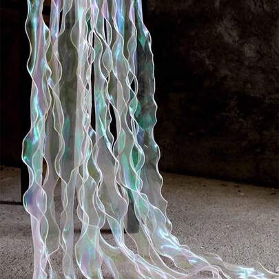 1 cuộn/900cm Ruy băng Organza óng ánh dùng để gói hoa, đóng gói quà tặng, phụ kiện trang trí mũ nón bằng nơ hoặc ren tự làm,