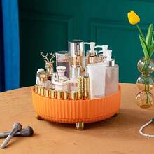 360 度旋轉廚房調味架收納盒醬醋香料收納盒,1 件 - 橘色 - 查看 3