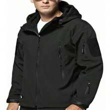 Hombre Chamarra Táctica Militar Shark Térmica Contra Agua - Negro - Ver 3