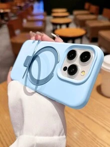 1 Miếng Chất lỏng silicon Từ tính Ốp lưng & bao da điện thoại Với giá đỡ Tương thích với / 15pro / 14 / 13 / 12 / 11 - Màu xanh lam - Xem 3