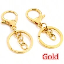 2入組鑰匙扣搭扣帶環形連接器,diy珠寶製作配件 - 款式2 - 查看 6