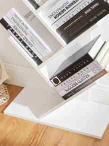 VASAGLE 8 Tier Bookcase, Bookcase, Tree Shaped Storage Unit, Living Room, Office, Bedroom, White - White - View 5