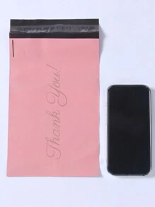 100入組15*23cm粉金色禮品包裝用密封快遞袋，郵寄包裝用品 - 粉色 - 查看 2