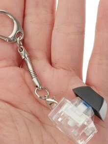 1pc Fun Keycap Keyboard Keychain, Acrylic Fidget Toy Key Chain, Ring Purse Bag Backpack Charm, Friends Stress Relief Gift, Boredom Reducer, Small Gift - Black - View 7