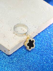 1 stuk Vrouwen In de mode Plum Blossom Gevormd Ring Met Kristal detail Voor High-end gevoel En Verfijnd Vakmanschap