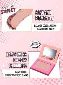 Misslyn Trátame Dulcemente Velvet Powder Blush, Mate Y Brillo Natural, Pigmento De Larga Duración, Ligero, Suave, Mezclable, Polvo Para Ruborizar Natural - 30 SPRINKLE DREAMS - Ver 3