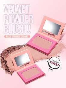 Misslyn Trátame Dulcemente Velvet Powder Blush, Mate Y Brillo Natural, Pigmento De Larga Duración, Ligero, Suave, Mezclable, Polvo Para Ruborizar Natural - 30 SPRINKLE DREAMS - Ver 4
