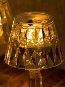 1pc Led Electronic Candle Night Light Diamond Lamp Bedside Bar Creative Atmosphere Lamp Ins Style Romantic Decorative Small Table Lamp - Diamond Model - View 5
