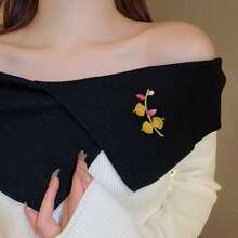 1枚18k鍍金鈦鋯、淡水珍珠和銀杏葉設計的胸針 - 獨特時尚的珠寶配件,適合女性的日常穿著,節慶禮物 - 彩色 - 查看 1