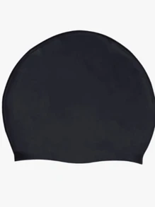 Kit Touca de Mergulho Touca Natação Hidrogisnática de Silicone + Óculos de Piscina Adulto - Preto - Visão 3