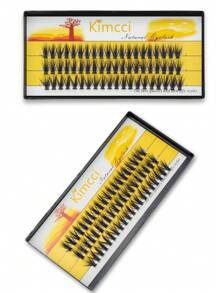 KIMCCI 60 Cluster Weiche Und Seidige 50d Schwarz Aufkleb-false Wimpern Für Augen Dekoration, Dicke 0,07, Locke C/d/dd, Länge 6-15 Mm