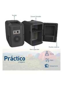 Mini Refrigerador 4L, Bluelander Ideal para 6 latas Pequeño tamaño, gran almacenamiento - Negro - Ver 8