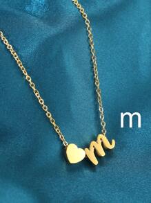 قلادة معلق بحرف 26 من الفولاذ المقاوم للصدأ بتصميم بسيط، هدية للنساء