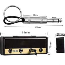 1pc Black Keychain Holder Creative Rack For Hallway Decoration And Guitar Lovers Gift, Best Gift With 4 Guitar Hooks,For Jewelry Making Crocheting Crafts Arts Backpack Decor,Luxury Handbag Accessory,Valentine's Day,Fashion Jewelry Accessories,Couples Birthday & Holiday Gifts,Suitable For Bag Charm Car Keys