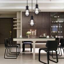 現代簡約餐廳三頭個性創意小吊燈餐廳酒吧臥室書房走廊燈 - 黑色 - 查看 3