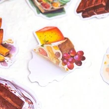 YANJI 30入/包杯子蛋糕主題貼紙,diy裝飾,創意材料,用於手機電腦的裝飾配件 - 綠色 - 查看 5