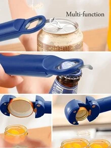 1 件,多功能開瓶器,開瓶器開蓋器,適用於手弱、手部、老年人、低強度和兒童的啤酒開瓶器可伸縮多功能不銹鋼省力擰蓋器、開瓶器神器、玻璃瓶蓋螺絲開瓶器、廚房小工具、廚房用品,廚房工具,廚房用品,老年人,女士（藍色） - 藍色 - 查看 2