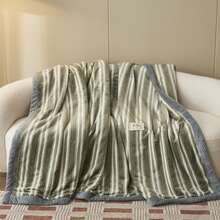 1入組柔軟親膚,具保暖點點絨面毛毯,可水洗透氣,適合於臥室、客房、客廳使用,適用春、秋、冬季節 - 彩色 - 查看 6