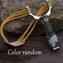 Professional Camouflage Handle Slingshot With 1pc Random Rubber Band Slingshot, Used For Hunting And Shooting Practice - Random - View 3