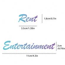 8pcs Budget Binder Cover Labels Stickers, Cash Envelopes Labels For Budgeting Cash Envelopes Wallet, Money Envelopes, Budget Planner Stickers, Weekly Planner Stickers, Budget Labels, Budget Stickers - Teal Blue - View 2