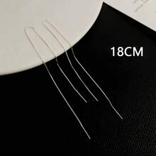 2入組潮流長流蘇耳骨墜耳環，女性禮物珠寶 - 銀色 - 查看 15