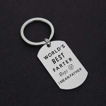 感恩節、情人節、聖誕禮物不銹鋼鑰匙圈適合男士、女士、父母、朋友、情人、同事、孩子、創意時尚個人化吊墜鑰匙圈 - 銀色 - 查看 4