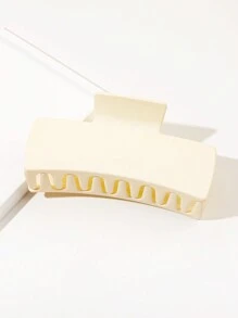 1pc Large Matte Solid Square Hair Claw In Warm Colors For Autumn & Winter, 4 Color Options, Smooth Surface, Suitable For Home Diy Accessories, Best Gift For Friends, Fashionable, Elegant Women's Hair Accessory - Multicolor - View 14