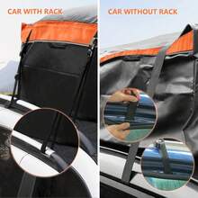 LUCKUP 520L 100% Waterproof Durable Rooftop Cargo Carrier Bag,Fits All Cars With Rack Or No Rails, 4 Heavy Duty Wide Straps And Buckles, 18.5 Cubic Ft, Black - 橘色 - 查看 3