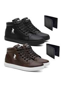 Men Sneakers - 咖啡棕 - 查看 1