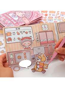 Pinch Joy-靜物書-炸雞版可愛3d貼紙書場景拼貼材料,diy創意 - 彩色 - 查看 3