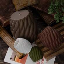 Diy旋转雨滴香薰蜡烛硅胶模具，几何石膏，针织柱，球形展示架模具 - 白色 - 查看 4