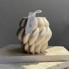 Diy旋转雨滴香薰蜡烛硅胶模具，几何石膏，针织柱，球形展示架模具 - 白色 - 查看 5