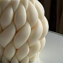 Diy旋转雨滴香薰蜡烛硅胶模具，几何石膏，针织柱，球形展示架模具 - 白色 - 查看 7