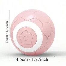 Cat Intelligent Rechargeable Self-Entertainment Rolling Ball Toy - Pink - View 7