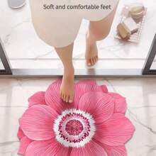 Pink Floral Floor Mat - Pink - View 3