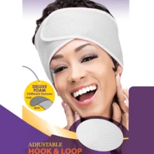 1PC Women's DELUXE FOAM ADJUSTABLE HOOK & LOOP MESH WRAP ----Deluxe Foam Textures - Coffee - View 2