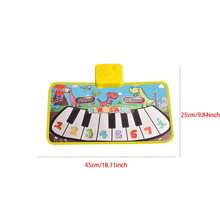 幼兒用音樂墊,音樂玩具兒童地板鋼琴,踩踏鋼琴,遊戲地毯,益智早教玩具,多功能遊戲地墊,嬰兒爬行墊,男女生日禮物 - 藍色 - 查看 6