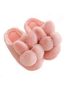 Lindas Pantuflas afelpadas con forma de conejo para mujer - Rosa - Ver 3