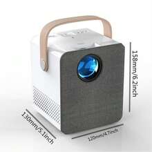 1 pieza Proyector portátil mini WiFi, proyector de video para cine en casa 1080P, compatible con HDMI OUT/USB/AV/TF/TELÉFONOS INTELIGENTES, uso en interiores y exteriores - 03-gris - Ver 4