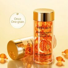 30 件/包 1ml 葡萄柚清洁卸妆胶囊，油性清洁，保湿，平衡皮肤油水比例，男女皆宜，居家旅行使用 - 橙色1ml*30顆 - 查看 2