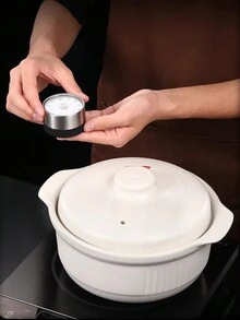 1入不鏽鋼廚房計時器,機械式計時提醒,帶磁性後襯 - 黑色 - 查看 7