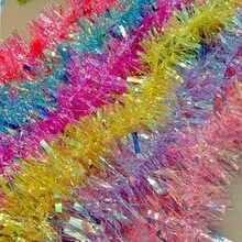 2m Rainbow Film Colorful Fur Strip For Birthday Decoration, White/Pink/Rose Red/Purple Glitter Fur Strip For Nail Art/Soap Flower/Wedding Decoration Props - Purple - View 3
