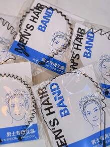 韓式頭帶金屬黑色泡麵男士髮箍隱形頭扣髮飾雙性浪潮頭飾 - 大波浪 - 查看 2