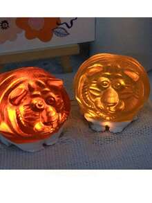 小豬燈泡吊墜矽膠模具,diy樹脂模具辦公室裝飾品 - 胖虎燈泡擺飾模具 - 查看 6