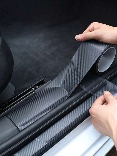 1 Stück 3cm Breiter 5m Langer Autoschweller-schutz Mit Kohlefaser Muster, Um Kratzer Und Schrammen Zu Verhindern