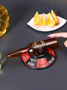 Drinking Roulette Set, Party Entertainment Drinking Game Supplies, Punishment Roulette - Brown - View 3